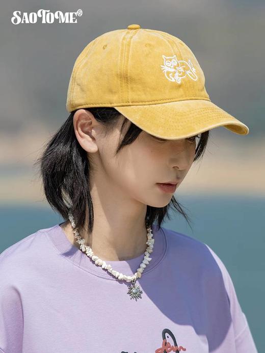 早乙女惠子saotome/STMMZ252331/水洗卡通小猫棒球帽 商品图2
