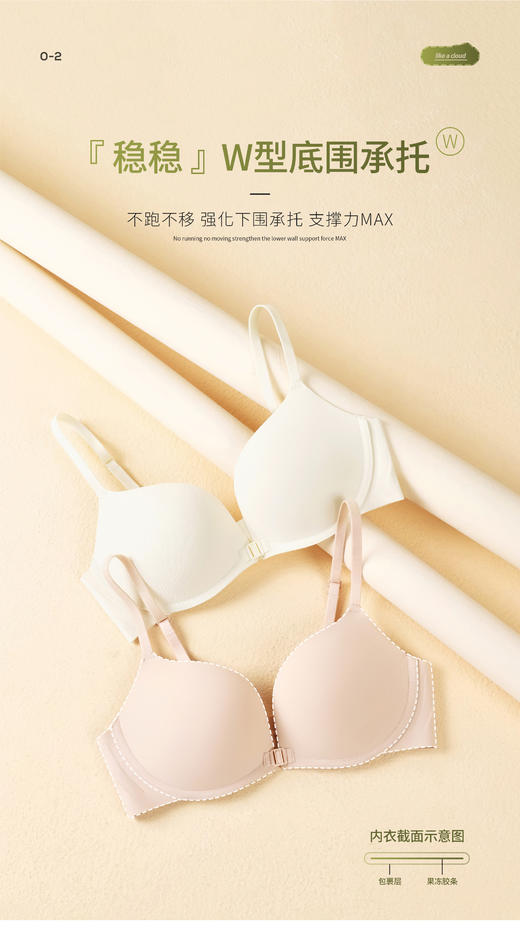 粉底液果冻胶前扣聚拢文胸 商品图1