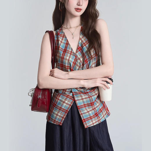 裁缝学苑AH19设计感无袖挂脖背心纸样女装绑带修身收腰上衣打版 商品图2