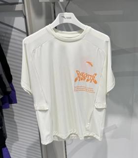 安踏儿童2025夏款男大童跑步针织短袖衫水冷速干透爽T恤T52536101