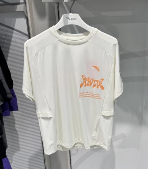 安踏儿童2025夏款男大童跑步针织短袖衫水冷速干透爽T恤T52536101 商品图0