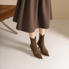 westory2024秋冬新款法式时尚绒面极简百搭显瘦尖头弹力靴女S24DS84531 商品缩略图5