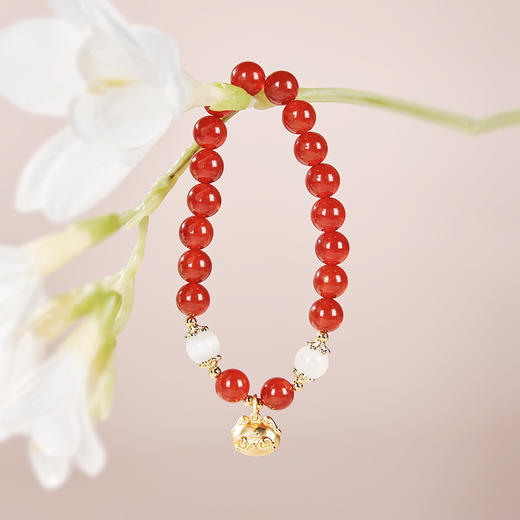 大英博物馆 巴斯特系列 萌猫红玛瑙手链 商品图3