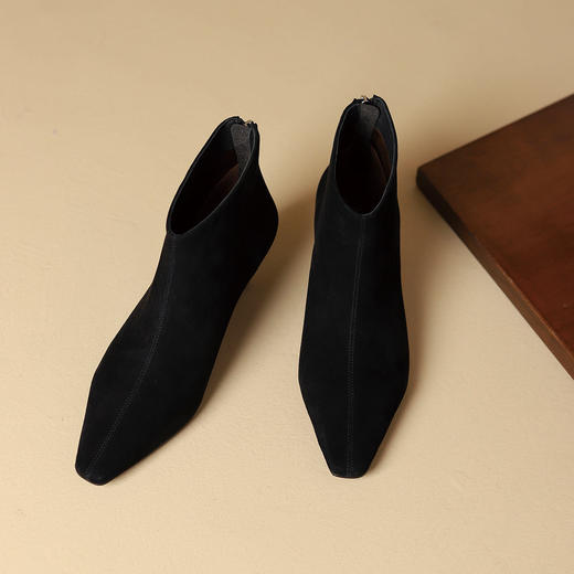 westory2024年秋冬新款优雅风中高跟百搭短靴切尔西S24DS84511 商品图2