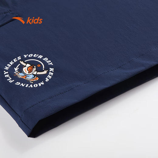 安踏儿童裤子男大童2025夏季舒适透气宽松梭织五分裤352538501 商品图3