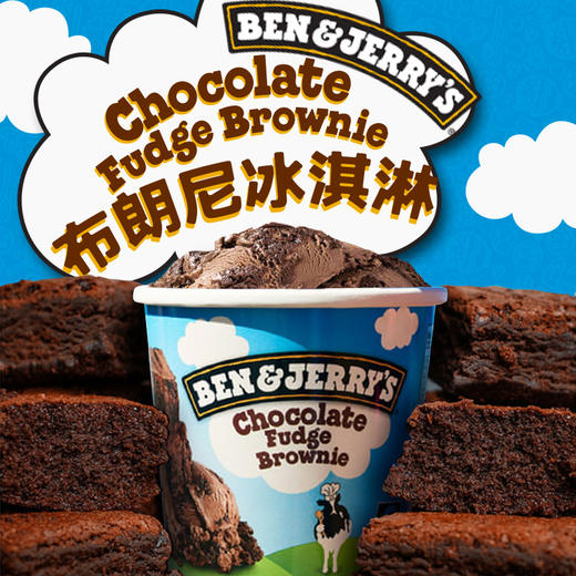 Ben&Jerry's本杰瑞巧克力布朗尼冰淇淋465mL进口香草焦糖桶装雪糕 商品图9