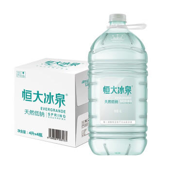 恒大冰泉 长白山饮用天然低钠矿泉水4L*4桶泡茶露营整箱装桶装水热门商品 商品图4