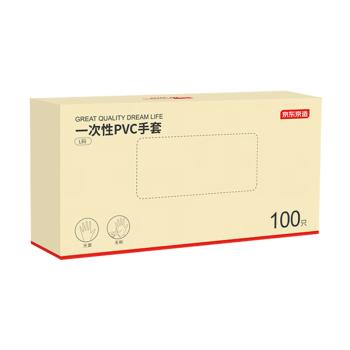 京东京造 一次性手套 PVC食品级加厚 厨房烧烤露营家庭清洁L码【100只】 /厨具 /一次性用品 /其他一次性餐厨具 商品图6