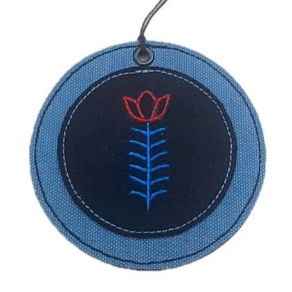 心艺手作：“黎巴嫩团结之花”行李牌Lebanon Solidarity Luggage Tag in Blue/Brown 商品图2