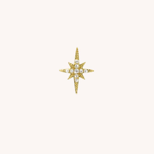 订购8周到｜MYA-BAY-DIWALI-星星 金色 锆石 耳钉［比利时设计师］ 商品图0