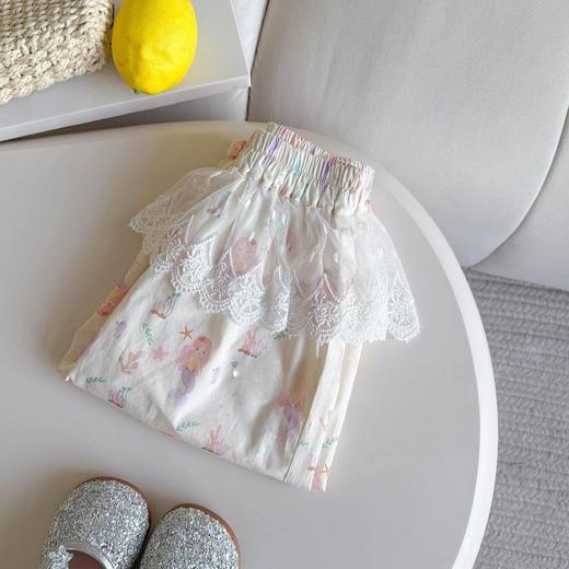 限时19.9包邮！【韩版设计时尚百搭，花边装饰超可爱！】女宝宝夏季韩版假两件花边卫裤 2025新款小女童洋气百搭时尚休闲潮-QQ 商品图5
