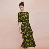 QF8E4斯尔丽25新款法式浪漫印花上身宽松下身包裹式挡小肚腩显高连衣裙 商品缩略图2