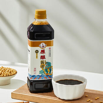 六必居 金狮原酿酱油 【特级酱油】 1L 原汁原味300天发酵 新老包装随机 /粮油调味 /调味品 /酱油 商品图1