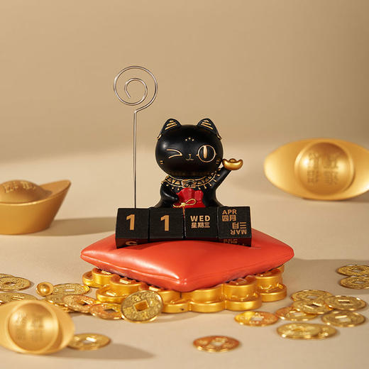 大英博物馆 巴斯特系列 财猫双全日历便签夹桌面小摆件 商品图1