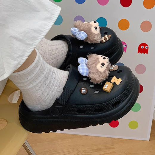 【GZ】无忧购79元3件踩屎感轻软可爱卡通熊熊洞洞鞋JC-06（截单后3-5天发货) 商品图2