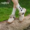 预售7天|Safiya/索菲娅2025时尚撞色编织休闲透气百搭复古薄底德训鞋SFD3112433 商品缩略图2