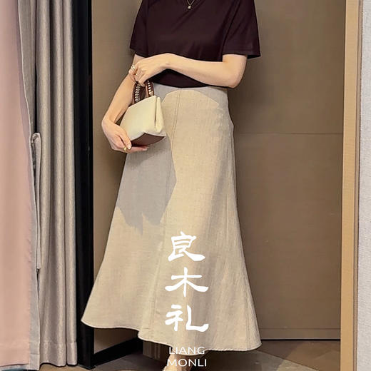 【预售7天】良木礼醋酸半裙（400508） 商品图0