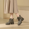 WESTORY2023年冬季新款系带厚底乐福鞋潮酷百搭亮面短靴时装靴女S23DS83581 商品缩略图7