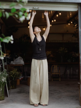 步履不停/5B43154C/强捻棉感垂垂裤