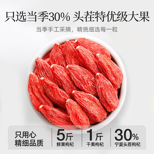 【秋冬滋补】【杞里香纯耕250g*2罐新货枸杞子】宁夏头茬红枸杞子220苟杞构杞的特级500g泡水泡茶旗舰店 商品图2