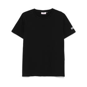 GCDS 男士字母徽标标签弹力棉质圆领短袖T恤 黑色 A2EM2300UW1 99