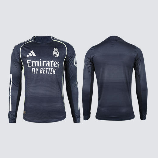 小李子阿迪达斯25/26赛季皇家马德里球员版客场长袖球衣男JP3956【加印号码臂章 联系客服】 商品图4