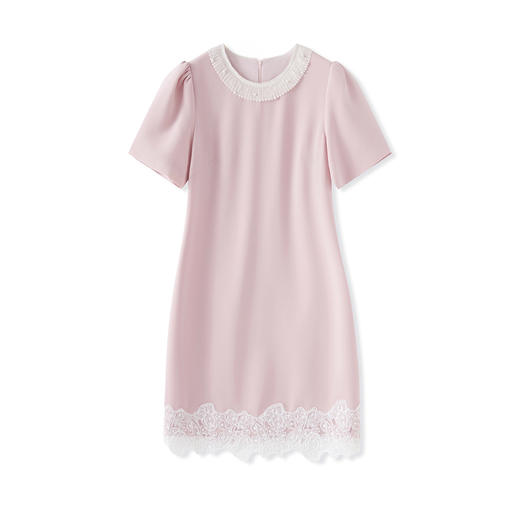 「高货wl」全新升级【铂金会员349/天猫469/差价120】(95609)洛诗琳轻奢法式钉珠连衣裙2025夏季收腰显瘦气质蕾丝裙 商品图3