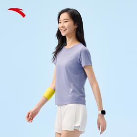 【S/M/L/XL断码】安踏冰丝T丨透气运动短袖女士2025夏季新款健身跑步上衣162525110