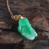 【天然正品】A货翡翠AU750玫瑰金镶钻镶天然糯种绿色瑞兽造型翡翠吊坠项链30.4*13.1*11.5MM（皆取最大值）女士现售价：780特价！090525NJM06 商品缩略图5
