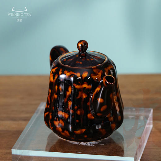 问鼎虎斑天目大棱线壶 商品图1