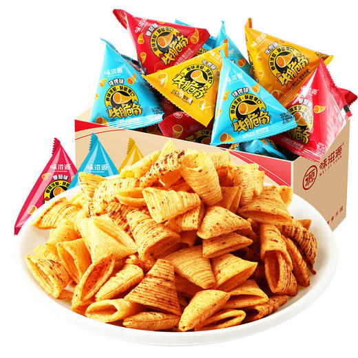 【嘎嘣嘎嘣脆不停！】味滋源牛脆角整箱 三角尖小包装脆锅巴 散装休闲小零食 虎角脆下午茶点心-QQ 商品图4