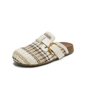 2F天美意复古包头博肯拖