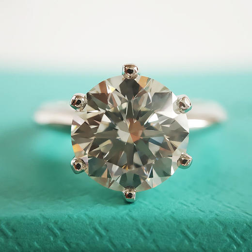 【95新】Tiffany & Co.蒂芙尼铂金六爪2.54ct钻戒约46号，戒圈大小支持修改Pt950，钻石女士现售价：189300！160525KM01 商品图9