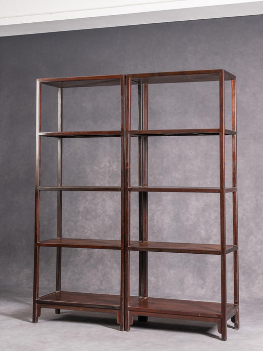 清	红木全敞式四层架格（一对） 商品图2