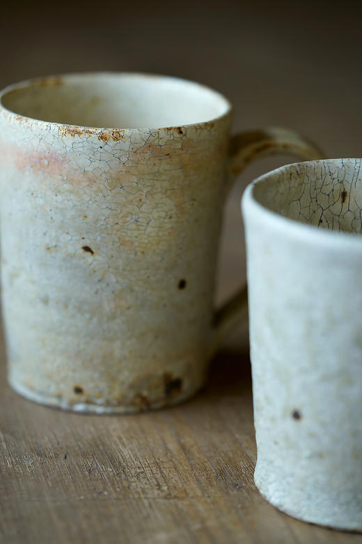 尾形笃09罅粉引｜筒mug 商品图1