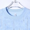 T3924夏季高级感新款男士美式扎染虚线字母印花短袖T恤时尚圆领上衣 商品缩略图2