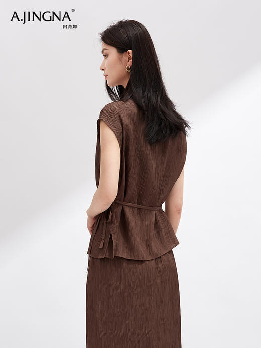 【夏日灵动】阿菁娜重磅真丝温柔气质小衫F30X202037 商品图3