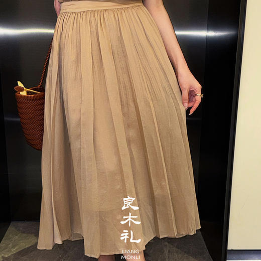 【预售7天】良木礼莫代尔百褶裙（34040101） 商品图1