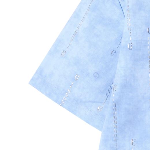 T3924夏季高级感新款男士美式扎染虚线字母印花短袖T恤时尚圆领上衣 商品图4