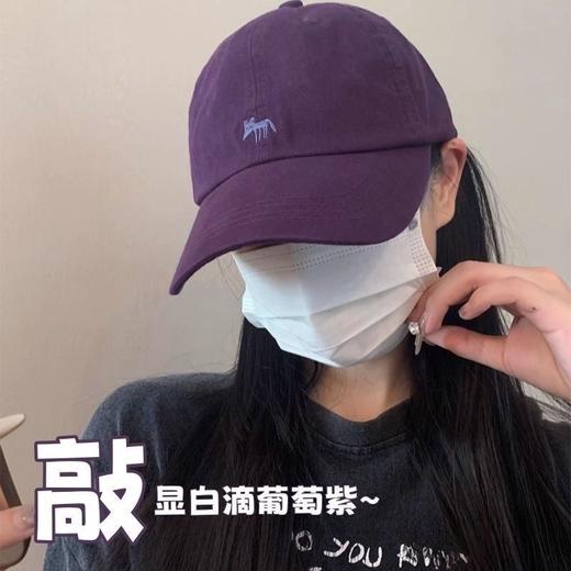 【男女宽檐显脸小遮阳鸭舌帽子】韩版刺绣狐狸棒球棉质帽子 商品图2