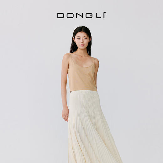 东黎 • 温柔的海风 波光透影 桑蚕丝山羊绒  女士短款背心 5110 商品图1