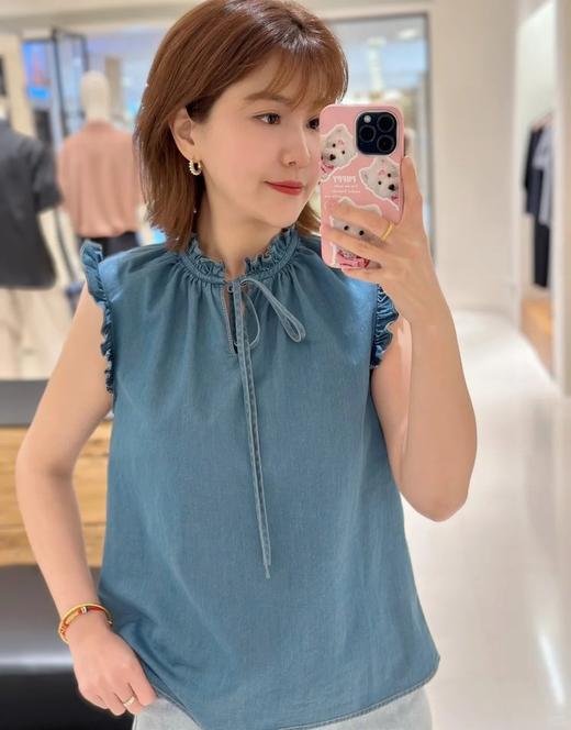 【高品质私服】【IC棉弹牛仔布无袖上衣+半裙】优质原料 弹性优异 舒适自如，优雅又独特的时尚风格G1439/G1454-CC【无标出货 介意慎拍】 商品图1