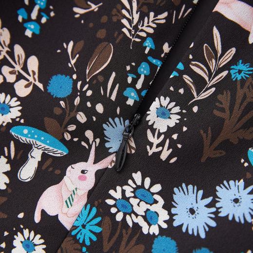 「高货wl」全新升级【铂金会员321/天猫429/差价108】(95945)洛诗琳优雅显瘦印花连衣裙2025夏季新款收腰气质大摆裙女 商品图3