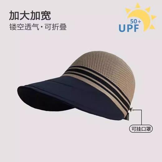 【可挂口罩！可扎马尾】大帽檐鸭舌渔夫帽防晒骑车防紫外线遮阳帽子透气大帽檐夏季镂空。ry 商品图6