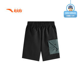 安踏儿童裤子男小童户外系列户外梭织五分裤352539731