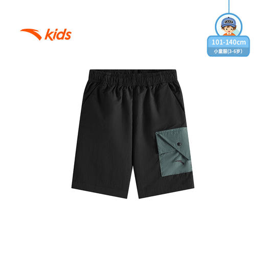 安踏儿童裤子男小童户外系列户外梭织五分裤352539731 商品图0