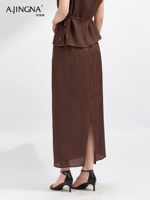 【轻盈透气】阿菁娜重磅真丝温柔气质半身裙F30X213010 商品图4