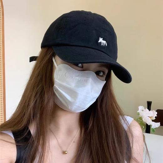 【男女宽檐显脸小遮阳鸭舌帽子】韩版刺绣狐狸棒球棉质帽子 商品图3