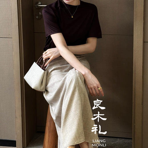 【预售7天】良木礼醋酸半裙（400508） 商品图1