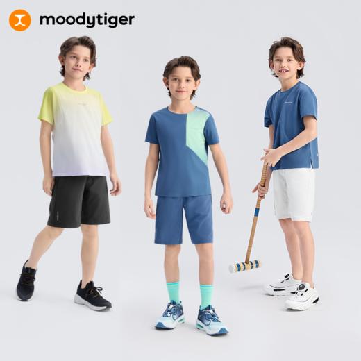 moodytiger儿童运动速干短裤轻薄舒适户外高弹透气凉感裤52111609 商品图4